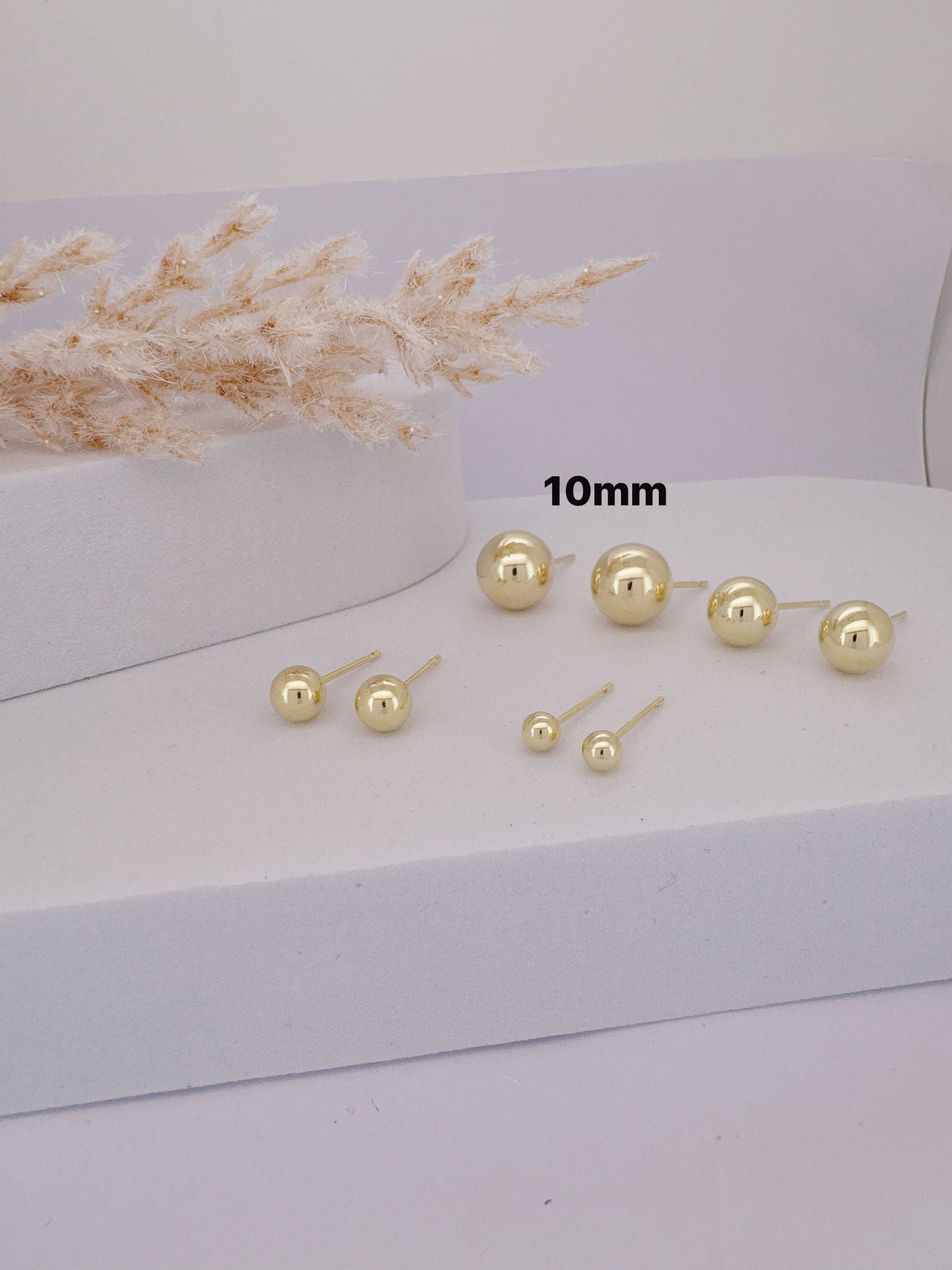 0051 - BALL EARRING 10mm