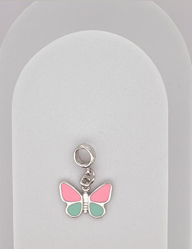 BUTTERFLY CHARM - PINK AND BLUE