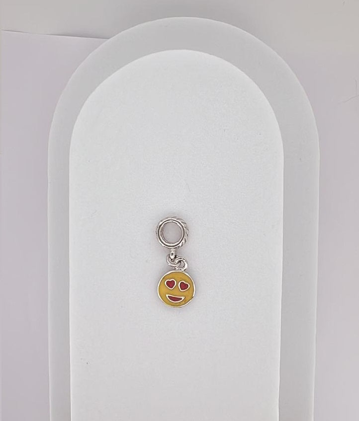 EMOTION HEART CHARM - WHITE GOLD